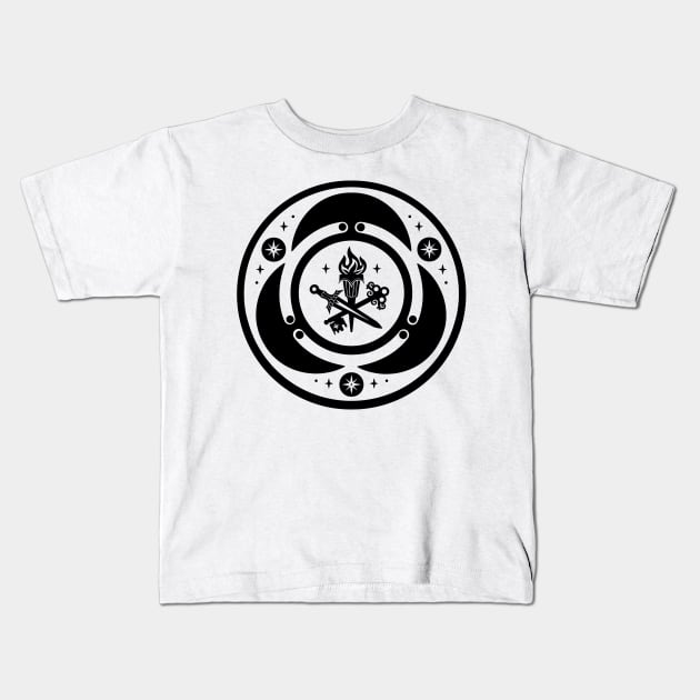 hecate symbol. greek godess sigil. strovolos hekate Kids T-Shirt by OccultOmaStore